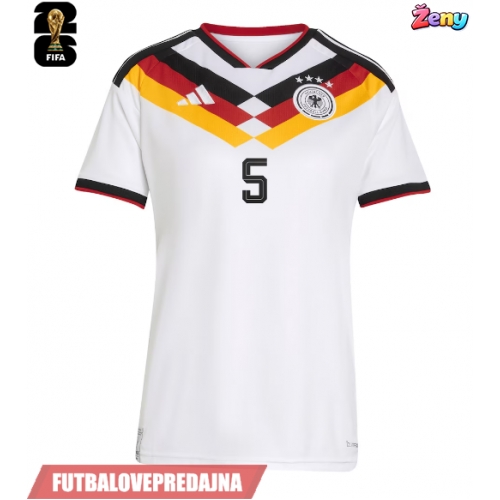 Lacne Ženy Futbalové dres Nemecko Aleksandar Pavlovic #5 MS 2026 Krátky Rukáv - Domáci